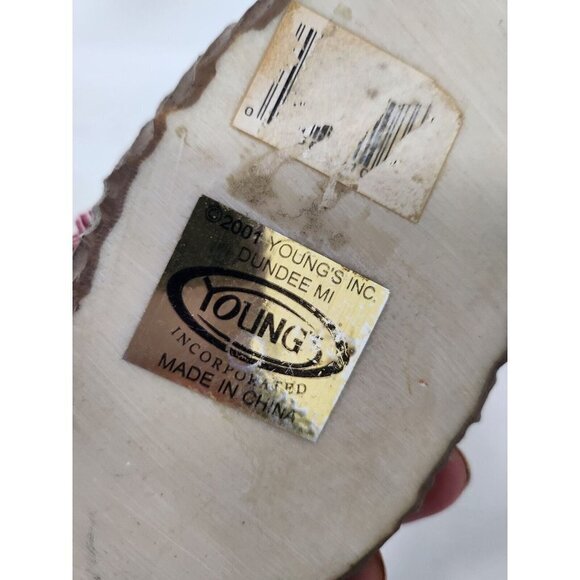 Vintage Youngs Holiday Christmas Tree Bear Canoe Sculpture Figurine Resin Decor - Picture 8 of 9